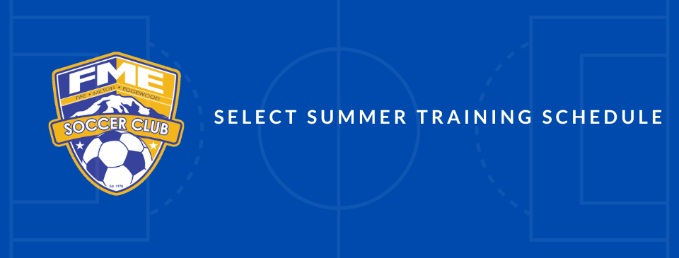 Select Summer Training Schedule